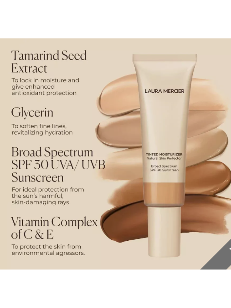 Crema Revitalizadora con Protector Solar Laura Mercier Tono 4W1 Tawny
