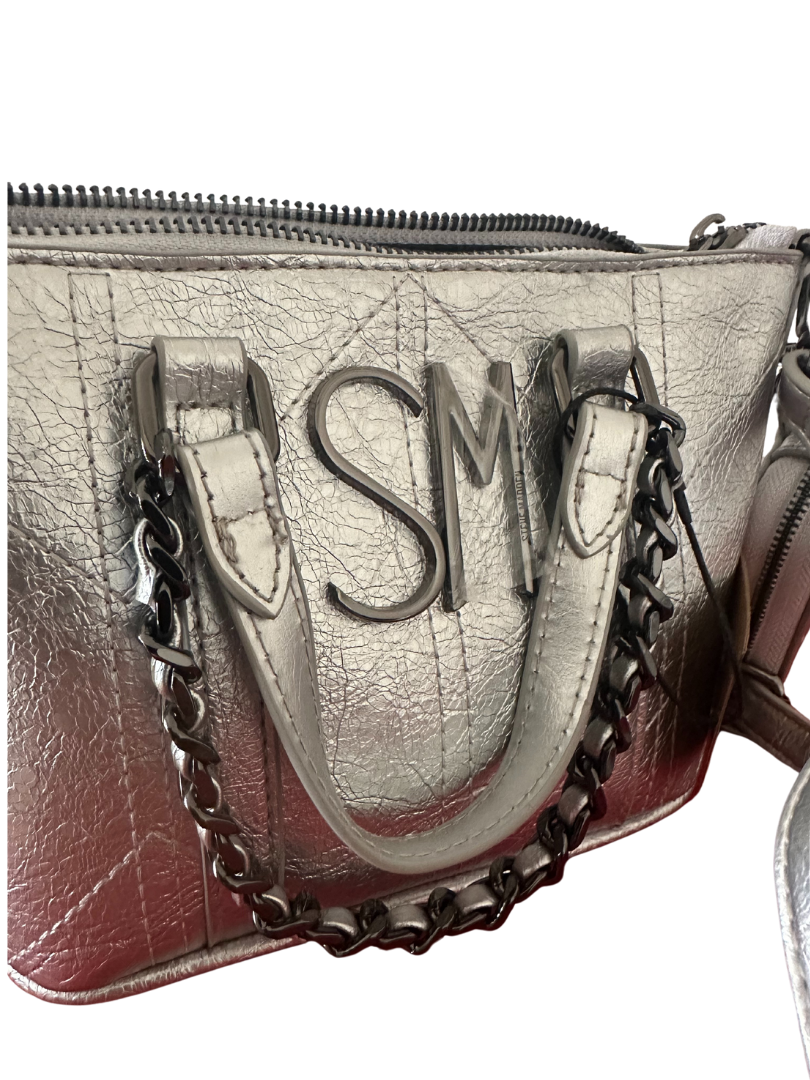 Bolsa para dama Crossbody/Handbag Plateada Steve Madden