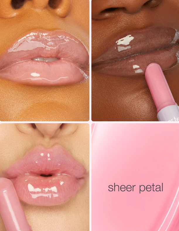 LIp Vinyl Maracuja Juicy de Tarte Tono Sheer Petal