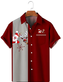 Camisa navidad tipo guayabera