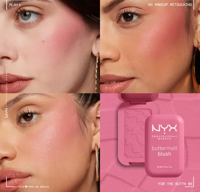 Rubor Cremoso en Polvo de NYX Tono For the Butta