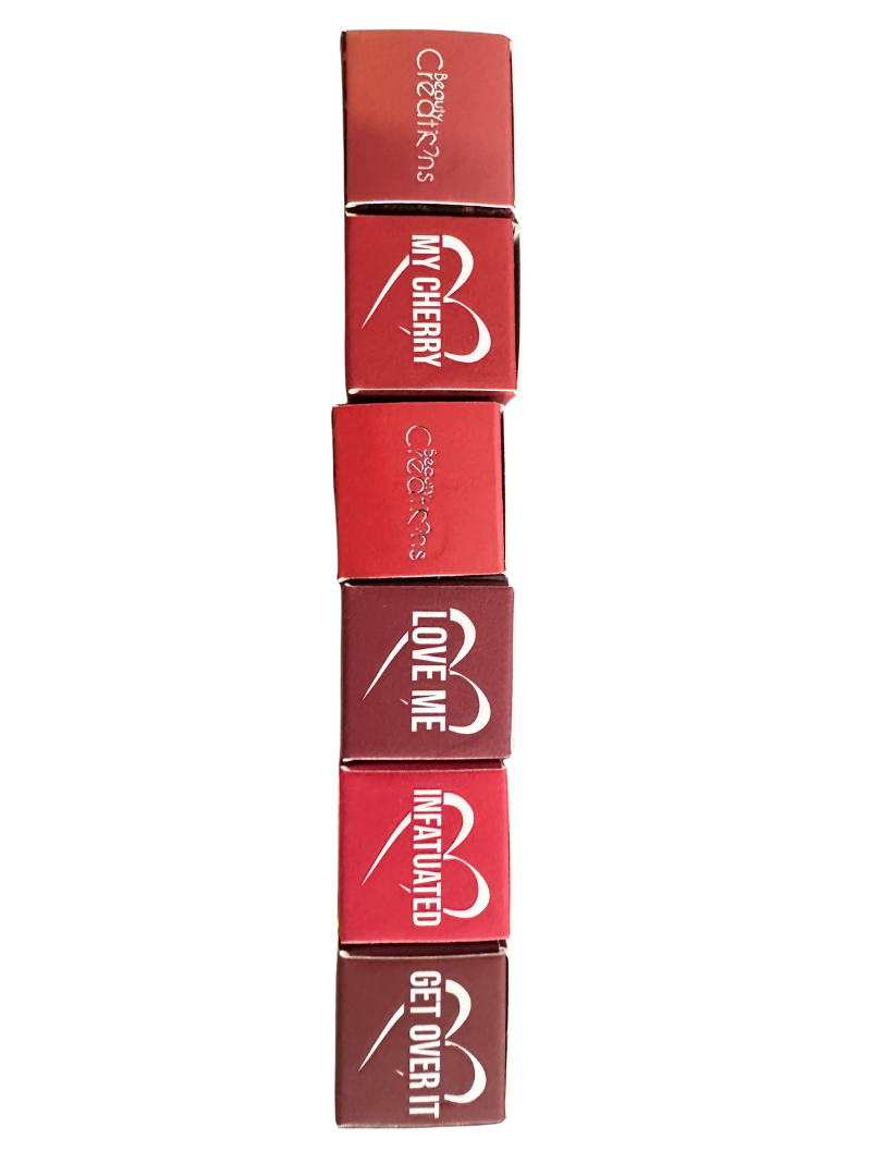 Set de 6 Labiales Matte LS10 Tempted de Beauty Creations