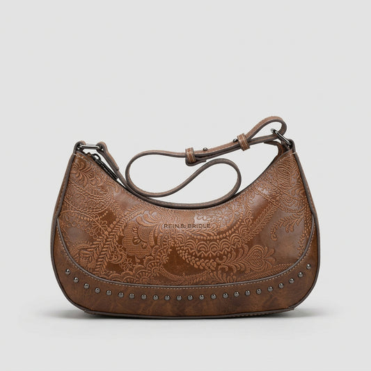 Bolsa para dama Handbag marca Rein & Bridle color Cafe