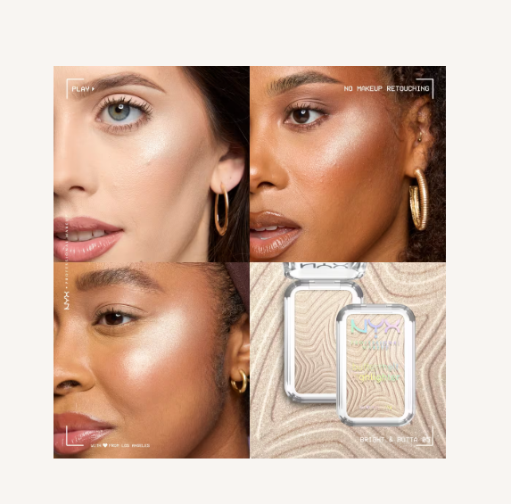 Iluminador Cremoso en Polvo de NYX Tono Bright & Butta