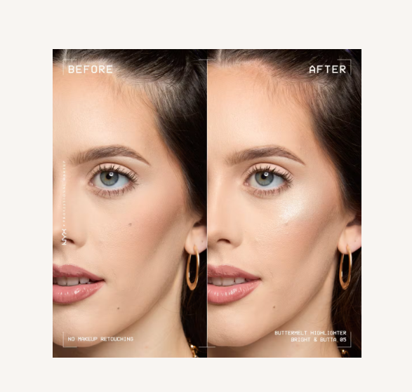 Iluminador Cremoso en Polvo de NYX Tono Bright & Butta
