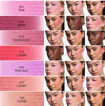 Rubor en polvo Rosy Glow de Dior Tono 012 Rosewood