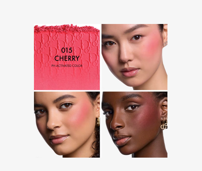 Rubor en polvo Rosy Glow de Dior Tono 015 Cherry
