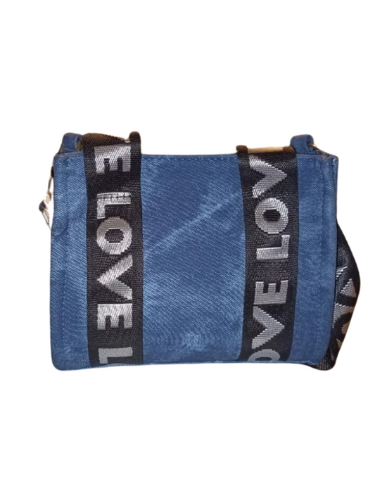 Bolsa azul crossbody Love