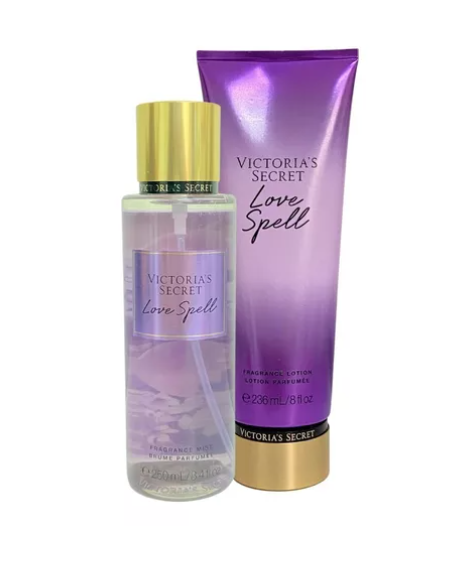 Set Victoria's Secret Crema Y Body Locion Love Spell 75 mL
