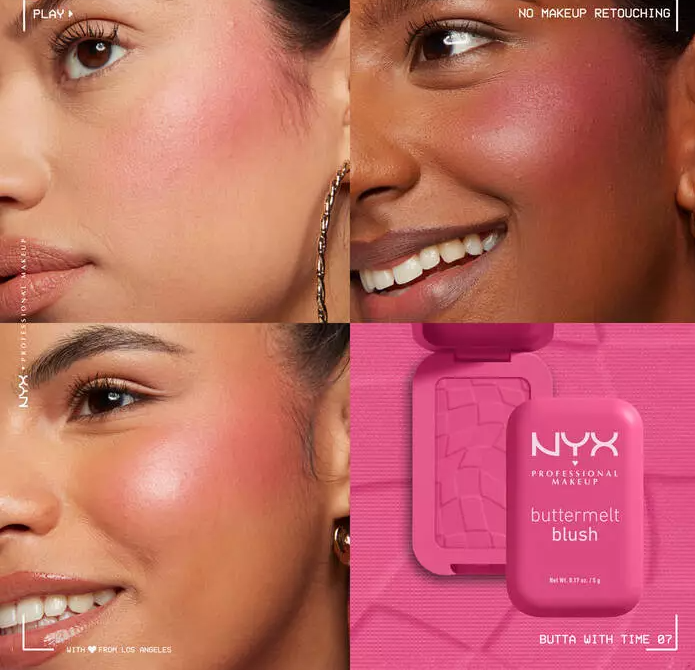 Rubor Cremoso en Polvo de NYX Tono Butta With Time
