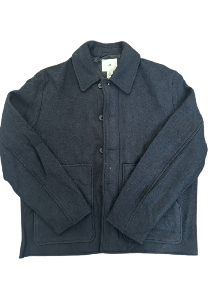 Chamarra Azul marino para Caballero modelo gabardina marca H&M