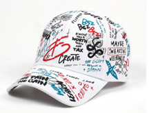 Gorra Blanca Estampado Letras