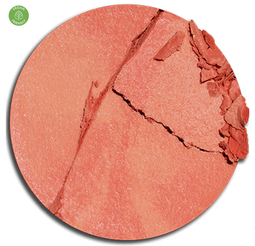 Rubor en Polvo Cheeky Vegan Glowish de HudaBeaudy Tono 01 Healthy Peach