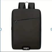 Mochila Escolar Negra Lisa conexion USB