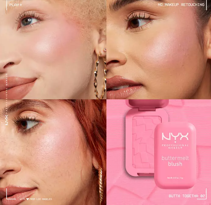 Rubor Cremoso en Polvo de NYX Tono Butta Together