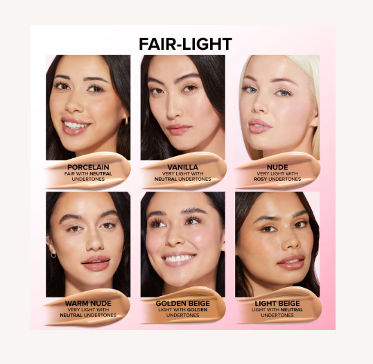 Base Born This Way de Too Faced Tono Warm Nude Natural Finish
